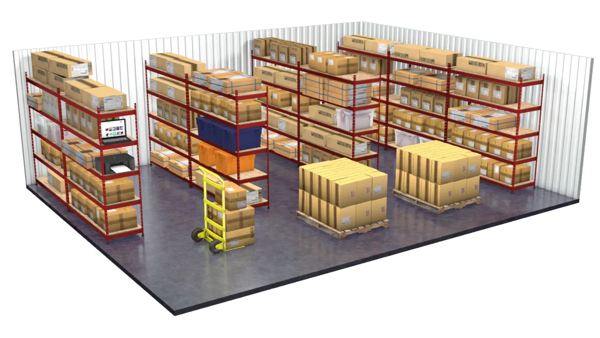 Example of filled 475 square foot room