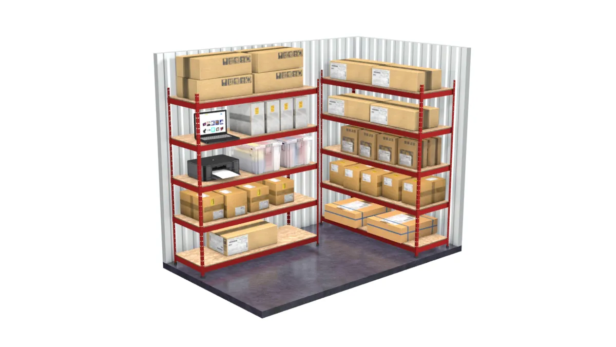 Example of filled 65 square foot room