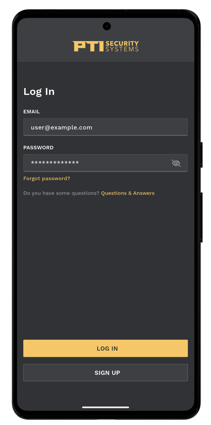 11 - Enter Log In Details
