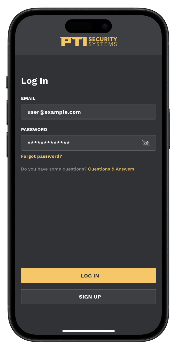 13 - Enter Log In Details